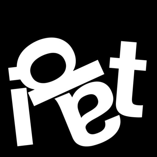 Happitec logo: jumbled letters spelling 'Happitec' arranged by physics simulation. Seed: 6755710. White letters on black background, 512x512 px.